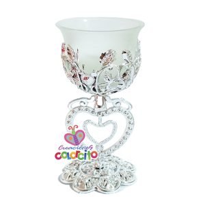 Misa de honras - Vela candelabro plateado
