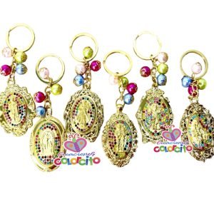 Misa de honras - Llavero medallón dorado colores