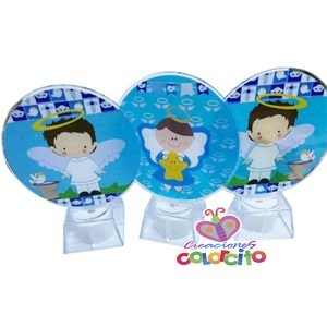 Bautizo - Velas led Circular diseño celeste