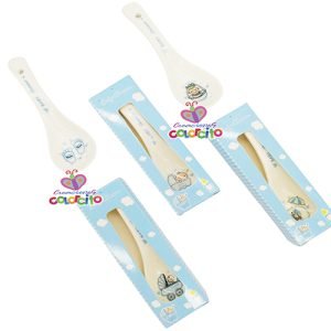 Baby shower - Cucharas de loza diseño celeste