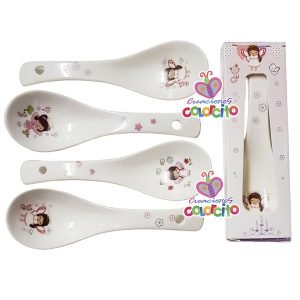 Bautizo - Cuchara de loza diseño niña