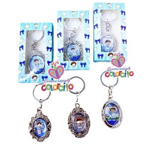 Bautizo - Llavero medallón bautizo diseño celeste