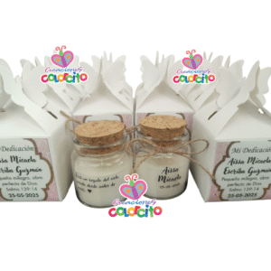 Bautizo - Vela en frasco tapon corcho