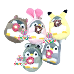 Sorpresas infantiles - Llavero peluche pinguino con dona