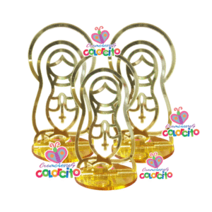 Primera Comunión - Virgencita acrilico dorado