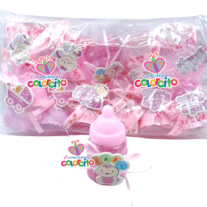 Baby shower -  Biberon diseño variados dije rosado #003