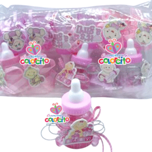 Baby shower -  Biberon diseño variados dije rosado #002