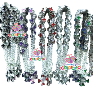 Misa de honras - Pulsera cruz de metal colores San Benito