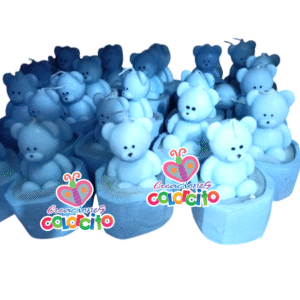 Bautizo - vela en forma de Oso celeste con base