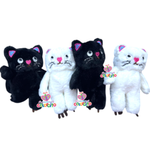 Sorpresas infantiles - Llavero peluche Gato kawai color black y white