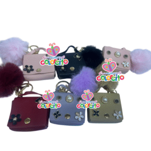 15 años - Carterita pom pom colores variados