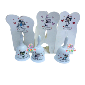 Boda - Campanas de loza con diseño