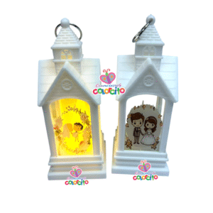 Boda - Lámpara capilla blanco diseño de novios
