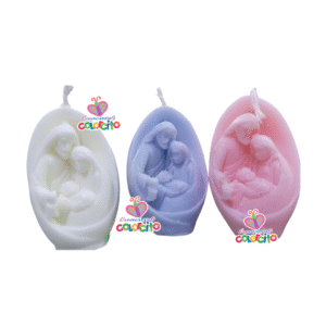 Misa de honras - Vela en forma de familia Sagrada colores