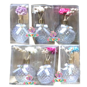 Quince años - Floreros redondos acrílicos