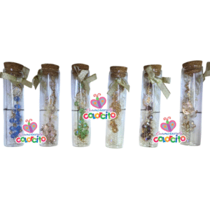 Misa de honras - Botella denario en Murano colores