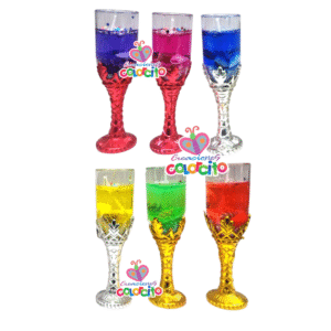 Quince años - Vela gel en copa colores variados
