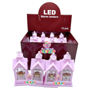 Bautizo - Lámpara castillo rosado diseño varios