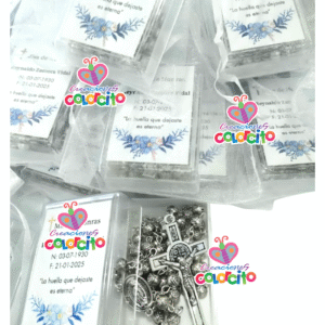 Misa - Rosario de metal en cofre acrilico