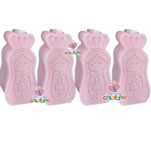 Bautizo – Vela en forma de Virgen de Guadalupe Rosa