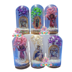 Misa de honras - Cúpula de santos acrílico flores artificiales