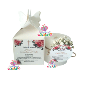 Misa de honras – vela aplique flores secas rustico