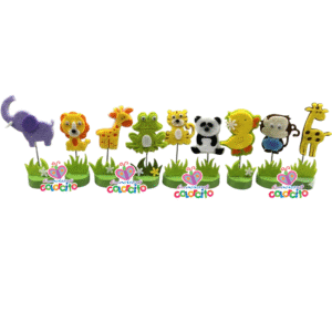 Baby shower -  Porta notas de madera safari kids animalitos