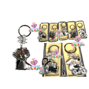 Boda - Llaveros siluetas de novios variados