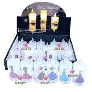 Quince años - vela led diseño de princesas