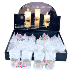 Bautizo - Velas led diseño angelitas variados mediano