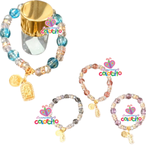 Primera comunión -  Pulsera dúo dije santos variados