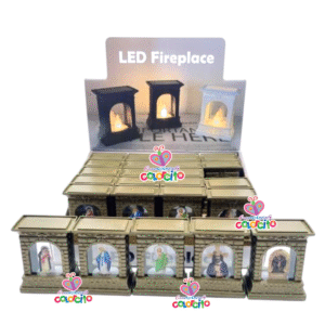 Misa de honras - Lampara led fireplace santos variados marrón