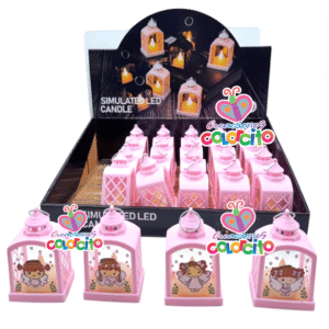 Bautizo - Lámpara casa estrellas rosado diseño varios