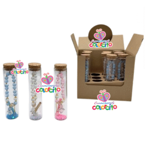 Bautizo - Botella con pulsera dije angelito